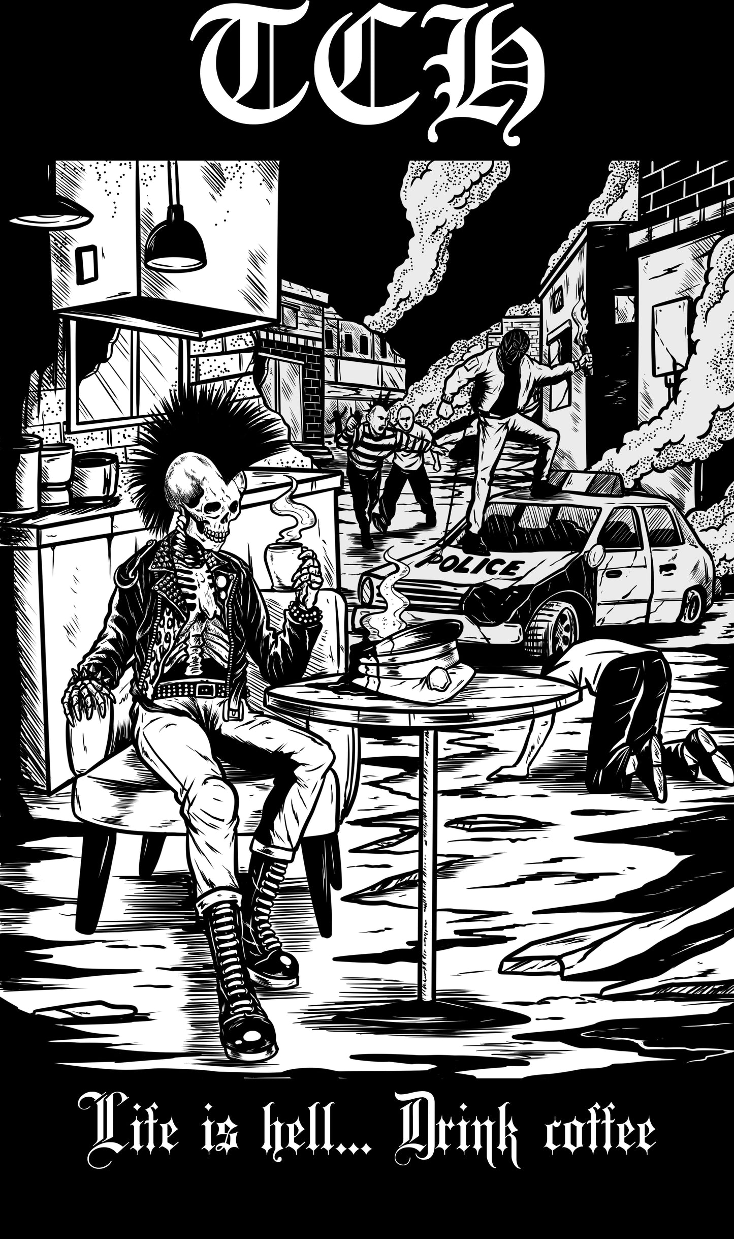 Life is hell... Drink coffee T-shirt